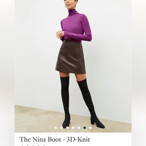 M. M. Lafleur Black Nina Knit Boots
